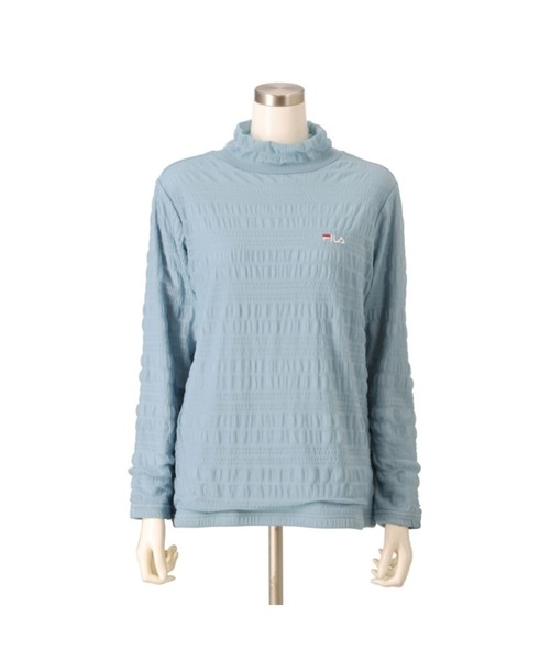 FILA（フィラ）の「FILA UVあったかふんわりデザイントップス（ニット/セーター・レディース・グレイッシュブルー/オフホワイト/ブラック・LARGE/MEDIUM/3L/LL）」の9枚目の写真