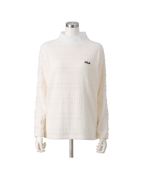 FILA（フィラ）の「FILA UVあったかふんわりデザイントップス（ニット/セーター・レディース・グレイッシュブルー/オフホワイト/ブラック・LARGE/MEDIUM/3L/LL）」の11枚目の写真