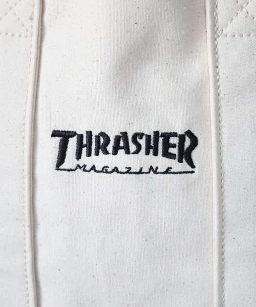 THRASHER(スラッシャー)の「THRASHER LUNCH TOTEBAG ランチトートバッグ(ハンドバッグ・メンズ・ホワイト系/ホワイト×ブラック・FREE)」の8枚目の写真