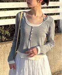 FREE'S MART（フリーズマート）の「◆Ⅰキャミレイヤードクルーネックニット（ニット/セーター）」