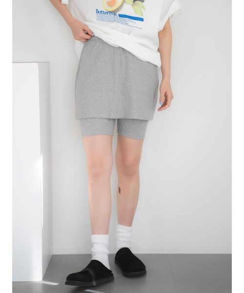 Ungrid（アングリッド）の「レイヤードデザインテレコサイクルパンツ（その他パンツ・レディース・ライトグレー/ブラック・FREE）」の9枚目の写真