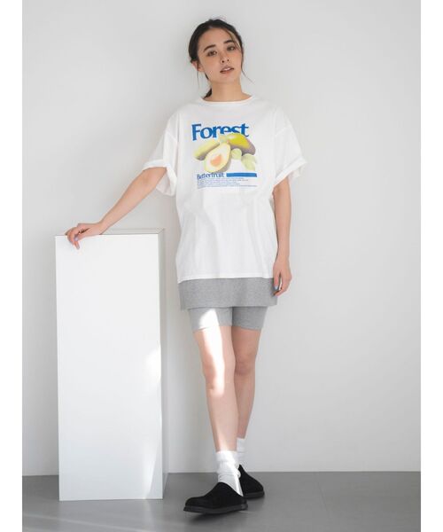 Ungrid（アングリッド）の「レイヤードデザインテレコサイクルパンツ（その他パンツ・レディース・ライトグレー/ブラック・FREE）」の13枚目の写真