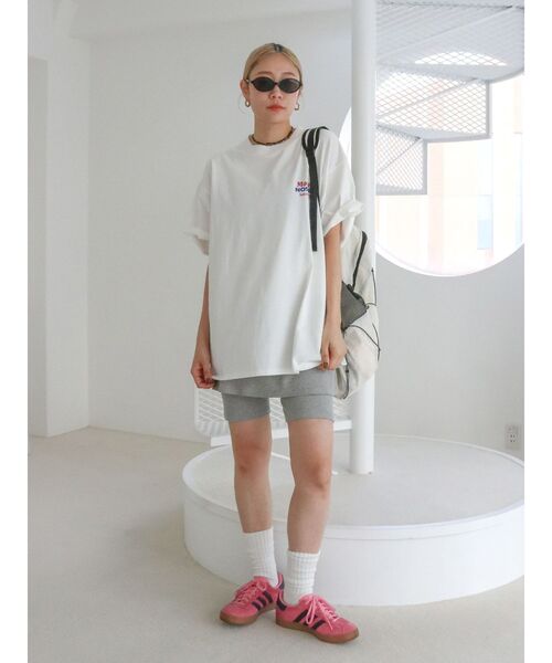 Ungrid（アングリッド）の「レイヤードデザインテレコサイクルパンツ（その他パンツ・レディース・ライトグレー/ブラック・FREE）」の15枚目の写真