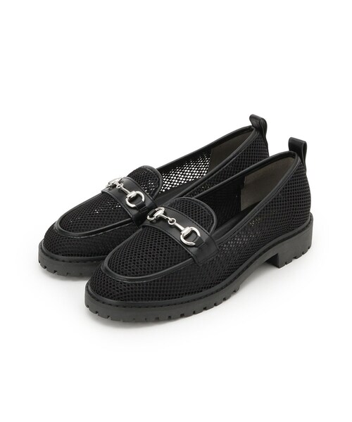 SHOO・LA・RUE（シューラルー）の「メッシュローファー（パンプス・レディース・ダークブラウン/ブラック・45/35）」の4枚目の写真