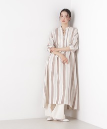SEERSUCKER DOCKING ONEPIECE L / シアサッカードッキングワンピースL