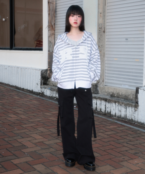 ROSEFRANTZ（ロゼフランツ）の「Patch Stripe Hood Zip-Up [Ivory]（パーカー・レディース・アイボリー・OS）」の8枚目の写真