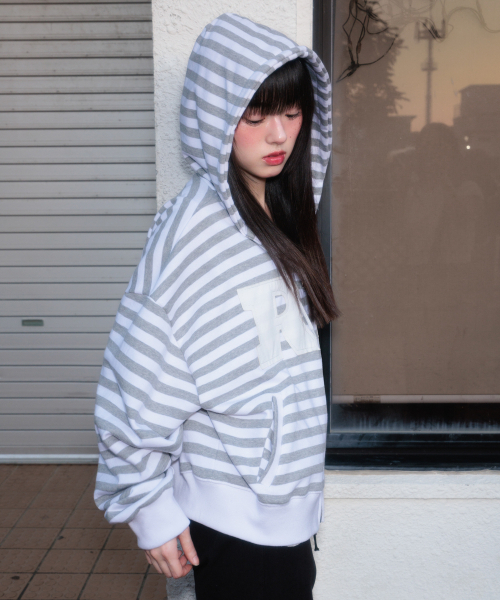 ROSEFRANTZ（ロゼフランツ）の「Patch Stripe Hood Zip-Up [Ivory]（パーカー・レディース・アイボリー・OS）」の17枚目の写真