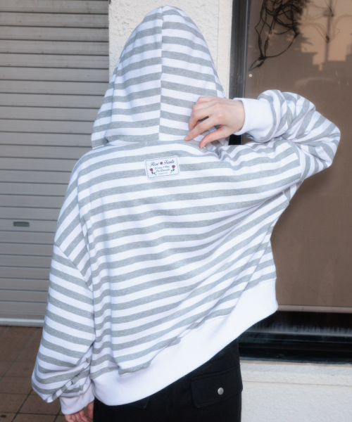 ROSEFRANTZ（ロゼフランツ）の「Patch Stripe Hood Zip-Up [Ivory]（パーカー・レディース・アイボリー・OS）」の2枚目の写真