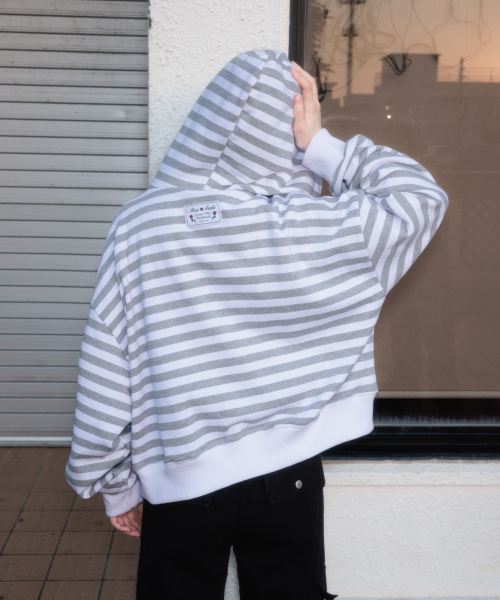 ROSEFRANTZ（ロゼフランツ）の「Patch Stripe Hood Zip-Up [Ivory]（パーカー・レディース・アイボリー・OS）」の3枚目の写真