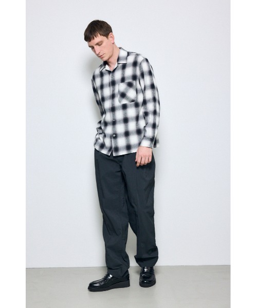 AZUL by moussy（アズールバイマウジー）の「フレンチリネンオンブレーチェックシャツ（シャツ/ブラウス・メンズ・ブラック系その他/ブラウン系その他/ホワイト系その他・LARGE/MEDIUM/SMALL）」の10枚目の写真