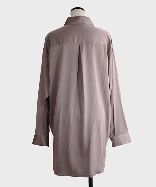 Marient(マリエント)の「サテンオーバーシャツBL(シャツ/ブラウス・レディース・ブラウン・FREE)」の13枚目の写真