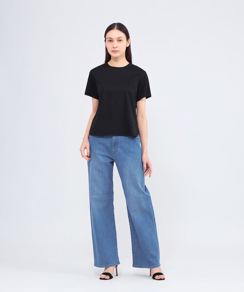 EPOCA(エポカ)の「ベーシックTシャツ(Tシャツ/カットソー・レディース・ブルー系その他7/オフホワイト/ブラック・40)」の5枚目の写真