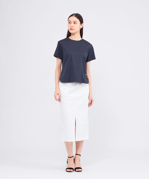 EPOCA(エポカ)の「ベーシックTシャツ(Tシャツ/カットソー・レディース・ブルー系その他7/オフホワイト/ブラック・40)」の6枚目の写真