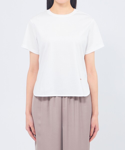 EPOCA(エポカ)の「ベーシックTシャツ(Tシャツ/カットソー・レディース・ブルー系その他7/オフホワイト/ブラック・40)」の7枚目の写真