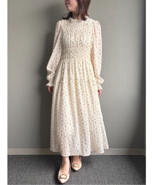 fifth(フィフス)の「シャーリングトップワンピース(ワンピース・レディース・ブラック/アイボリー・M)」の21枚目の写真