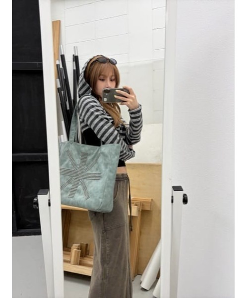 LAGUA GEM（ラグアジェム）の「UNION JACK TOTE バッグ（トートバッグ・レディース・アイボリー/ライトブルー・FREE）」の20枚目の写真
