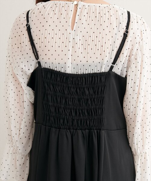 natural couture(ナチュラルクチュール)の「〈osono〉アシメカシュクールリボンキャミワンピース(ワンピース・レディース・ネイビー/ミント/ブラック/アイボリー・MEDIUM/LARGE)」の20枚目の写真