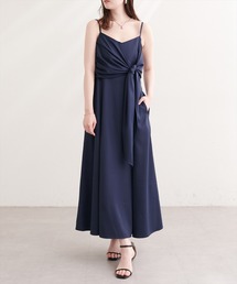〈osono〉アシメカシュクールリボンキャミワンピース