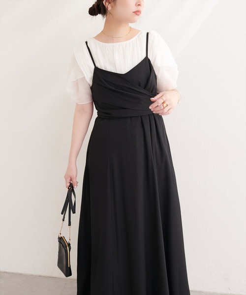 セール】〈osono〉アシメカシュクールリボンキャミワンピース