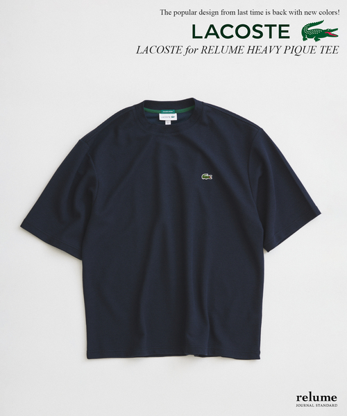 LACOSTE（ラコステ）の「LACOSTE / ラコステ 別注ヘビーピケ Tシャツ（Tシャツ/カットソー・メンズ・ピンク系その他/ブラック系その他/サファリグリーン/ブルー/グレー/ネイビー・4/3/5）」の2枚目の写真