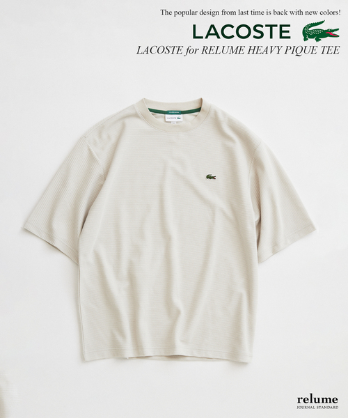 LACOSTE（ラコステ）の「LACOSTE / ラコステ 別注ヘビーピケ Tシャツ（Tシャツ/カットソー・メンズ・ピンク系その他/ブラック系その他/サファリグリーン/ブルー/グレー/ネイビー・4/3/5）」の3枚目の写真