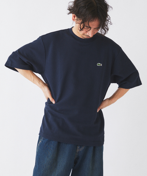 LACOSTE（ラコステ）の「LACOSTE / ラコステ 別注ヘビーピケ Tシャツ（Tシャツ/カットソー・メンズ・ピンク系その他/ブラック系その他/サファリグリーン/ブルー/グレー/ネイビー・4/3/5）」の9枚目の写真