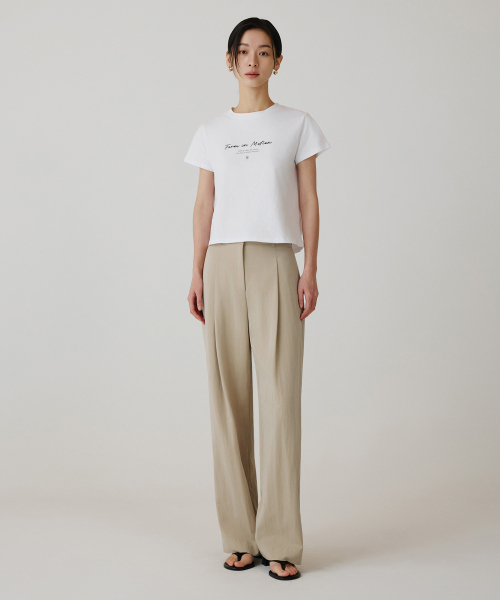 SIYAZU(シヤジュ)の「SITP5266 ミニマルフォント半袖Tシャツ_ホワイト(Tシャツ/カットソー・レディース・ホワイト・ONE)」の3枚目の写真