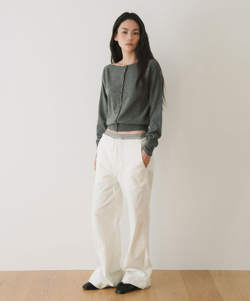 YEARNING（イヤニング）の「LOOSE STRING COTTON PANTS, IVORY（その他パンツ・レディース・その他・FREE）」の3枚目の写真