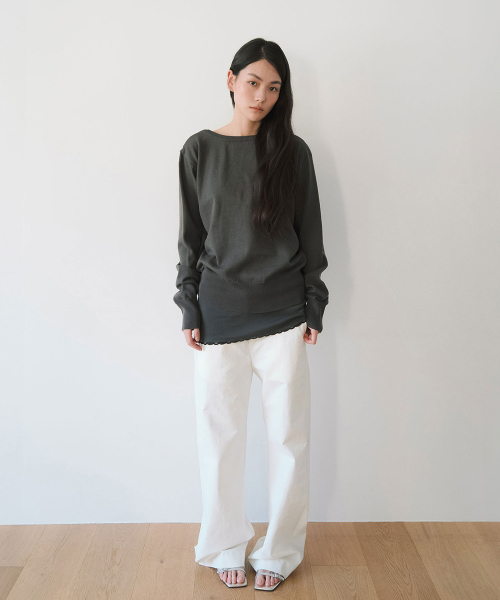 YEARNING（イヤニング）の「LOOSE STRING COTTON PANTS, IVORY（その他パンツ・レディース・その他・FREE）」の4枚目の写真