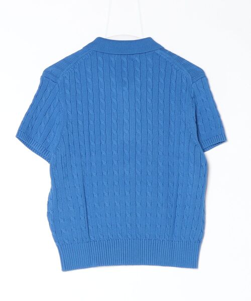 ケーブルニット コットン クロップド ポロシャツ（ポロシャツ）｜POLO