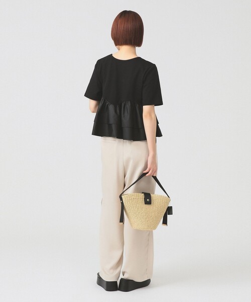 Ray BEAMS（レイビームス）の「ティアード キリカエ Tシャツ（Tシャツ/カットソー・レディース・ブラック/ホワイト/サックスブルー・ONE SIZE）」の10枚目の写真