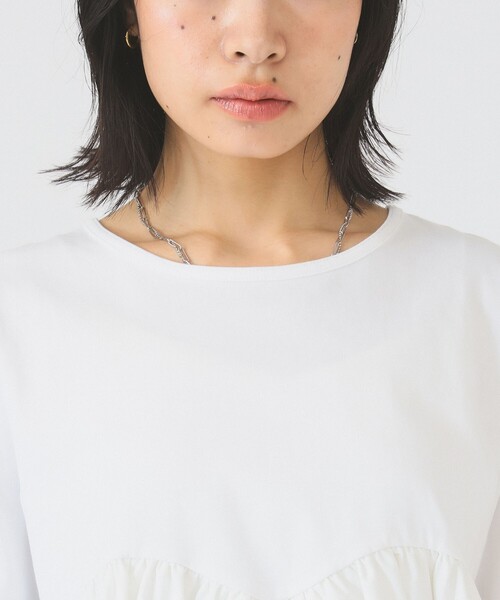 Ray BEAMS（レイビームス）の「ティアード キリカエ Tシャツ（Tシャツ/カットソー・レディース・ブラック/ホワイト/サックスブルー・ONE SIZE）」の19枚目の写真