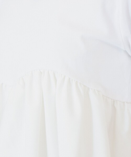 Ray BEAMS（レイビームス）の「ティアード キリカエ Tシャツ（Tシャツ/カットソー・レディース・ブラック/ホワイト/サックスブルー・ONE SIZE）」の22枚目の写真