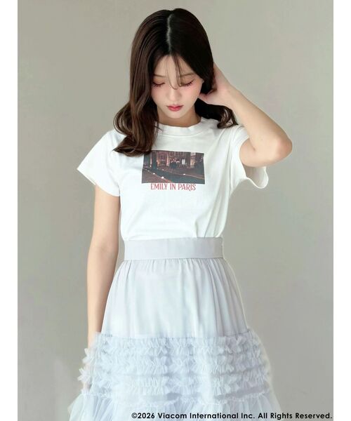 MERCURYDUO(マーキュリーデュオ)の「【EMILY IN PARISコラボ】グラフィックロゴTシャツ(Tシャツ/カットソー・レディース・オフホワイト・FREE)」の12枚目の写真