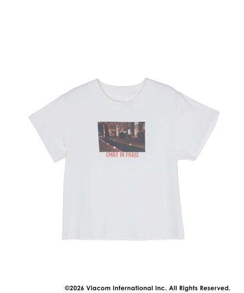 MERCURYDUO(マーキュリーデュオ)の「【EMILY IN PARISコラボ】グラフィックロゴTシャツ(Tシャツ/カットソー・レディース・オフホワイト・FREE)」の16枚目の写真