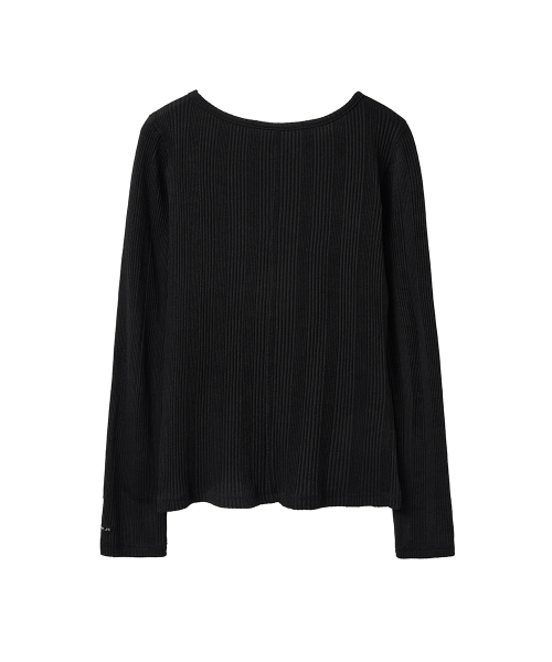 RENSE(レンセ)の「Diagonal Button Tee Black(Tシャツ/カットソー・レディース・その他・OS)」の4枚目の写真