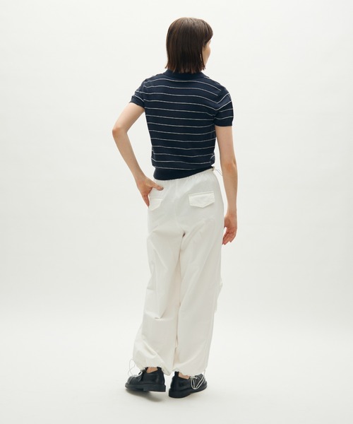 full/fill.(フルフィル)の「thin border polo tops / 細ボーダーポロトップス(ポロシャツ・レディース・グレー/ネイビー・FREE)」の22枚目の写真