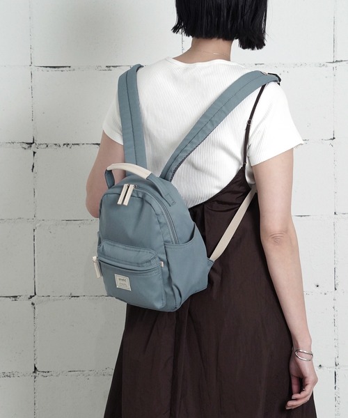 anello GRANDE（アネログランデ）の「"02"≪anello GRANDE≫motte/モッテ 5ポケット/7L もちっとハンドル ラウンド ミニリュック（バックパック/リュック・レディース・ブラック/ブルーグレー/グレー/サンドベージュ・ONE SIZE）」の10枚目の写真