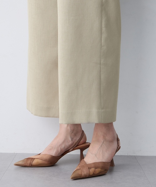 A/C DESIGN BY ALPHA CUBIC(エーシーデザインバイアルファキュービック)の「リネンライクワイドパンツ【セットアップ対応・ウエストゴム・シワになりにくい】(その他パンツ・レディース・ベージュ/ネイビー・61/64/67)」の19枚目の写真