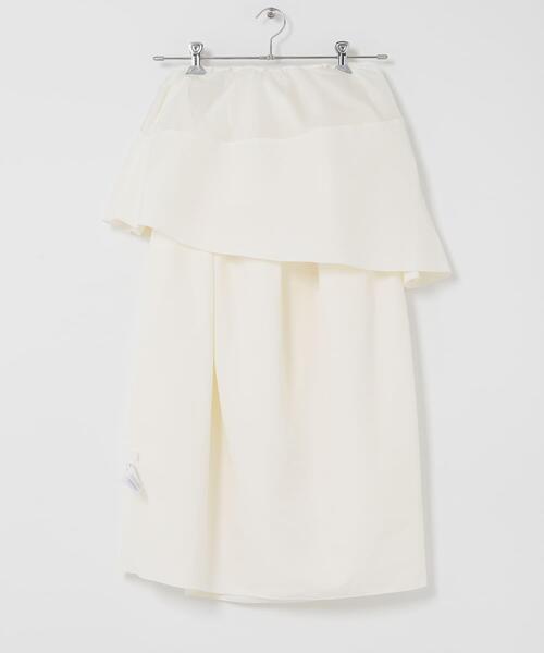 SENSE OF PLACE by URBAN RESEARCH（センスオブプレイスバイアーバンリサーチ）の「タックボリュームティアードスカート（スカート・レディース・ブラック/アイボリー・ONE）」の21枚目の写真