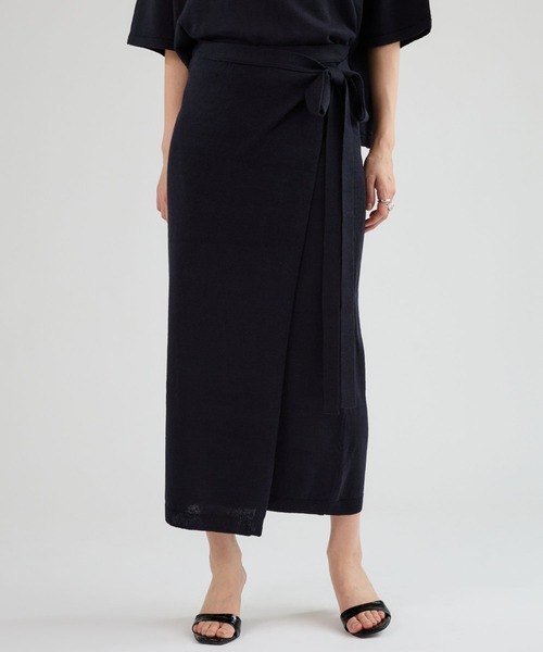 Chaos(カオス)の「Chaos(カオス)/ マーレラップスカート 【セットアップ可】(スカート・レディース・ネイビー/モカ・FREE)」の12枚目の写真