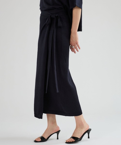 Chaos(カオス)の「Chaos(カオス)/ マーレラップスカート 【セットアップ可】(スカート・レディース・ネイビー/モカ・FREE)」の13枚目の写真