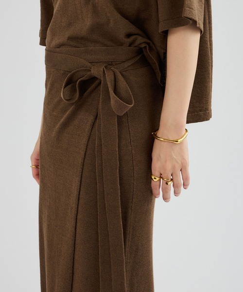 Chaos(カオス)の「Chaos(カオス)/ マーレラップスカート 【セットアップ可】(スカート・レディース・ネイビー/モカ・FREE)」の19枚目の写真