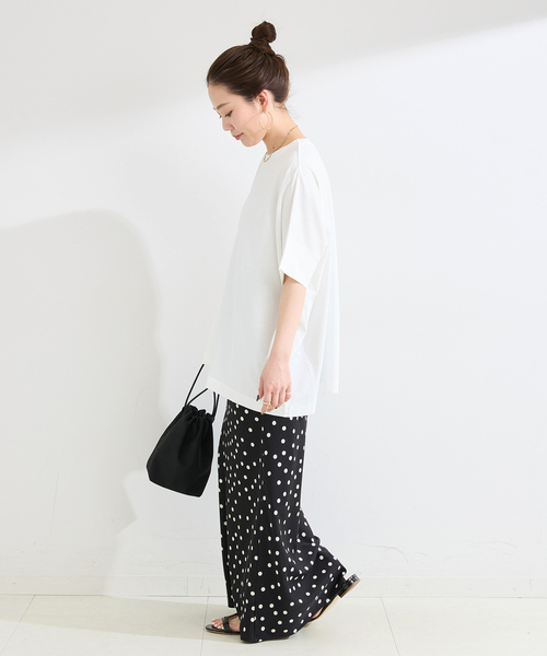 B.C STOCK（ベーセーストック）の「《追加2》ウォッシャブル / 汗染み防止ワイドTEE（Tシャツ/カットソー・レディース・ホワイト/ライトグレー/ブラック/チャコールグレー/ベージュ/カーキ・FREE）」の8枚目の写真