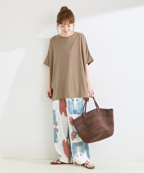 B.C STOCK（ベーセーストック）の「《追加2》ウォッシャブル / 汗染み防止ワイドTEE（Tシャツ/カットソー・レディース・ホワイト/ライトグレー/ブラック/チャコールグレー/ベージュ/カーキ・FREE）」の13枚目の写真