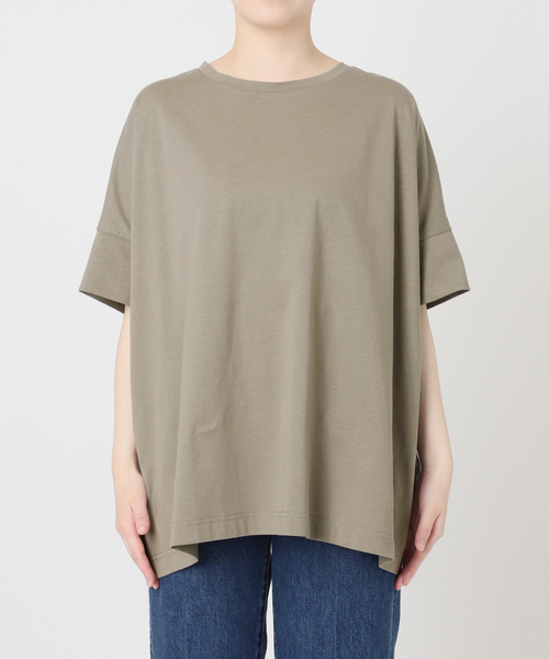 B.C STOCK(ベーセーストック)の「《追加2》ウォッシャブル / 汗染み防止ワイドTEE(Tシャツ/カットソー・レディース・ホワイト/ライトグレー/ブラック/チャコールグレー/ベージュ/カーキ・FREE)」の7枚目の写真