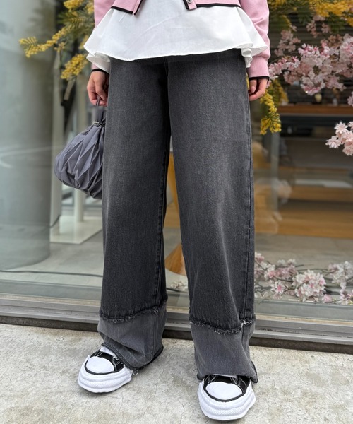 LOVELESS(ラブレス)の「エクステンドワイドデニム(デニムパンツ・レディース・ブルー系その他3/グレー系その他・34/36/38)」の4枚目の写真