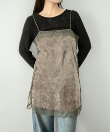 on:nue（オンニュ）の「【on:nue】[着用動画あり！] ベルベットレースキャミトップス /2026 SS COLLECTION（キャミソール）」