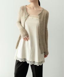 on:nue（オンニュ）の「【on:nue】[着用動画あり！] ベルベットレースキャミトップス /2026 SS COLLECTION（キャミソール）」