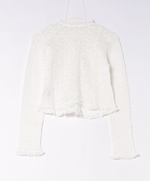 archives（アルシーヴ）の「レースフリルカーディガン（Tシャツ/カットソー・レディース・オフホワイト/ブラック・MEDIUM）」の15枚目の写真